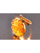 "Pendentif Ambre Vintage en Or Rose 14 Carats 585 d'Origine" vpab001 vpab001